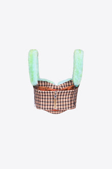 Faux Fur Trim Bustier