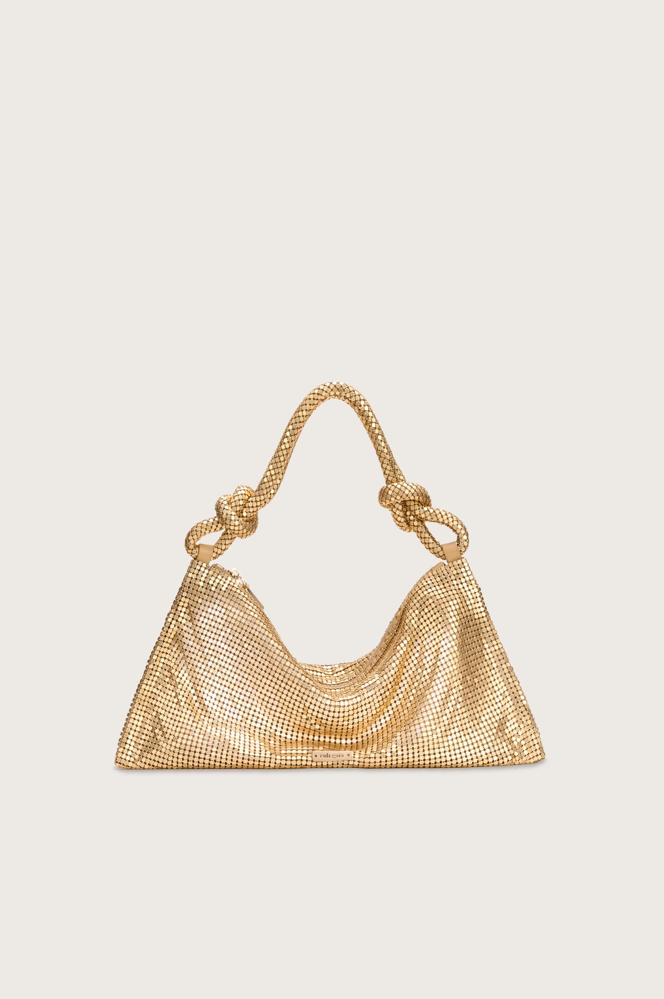 Hera Nano Shoulder Bag | Brushed Brass Chainmail