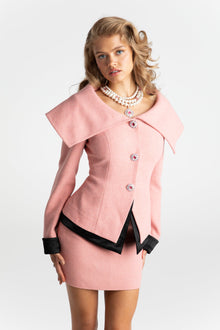 Nadia Lapel Jacket | Pink