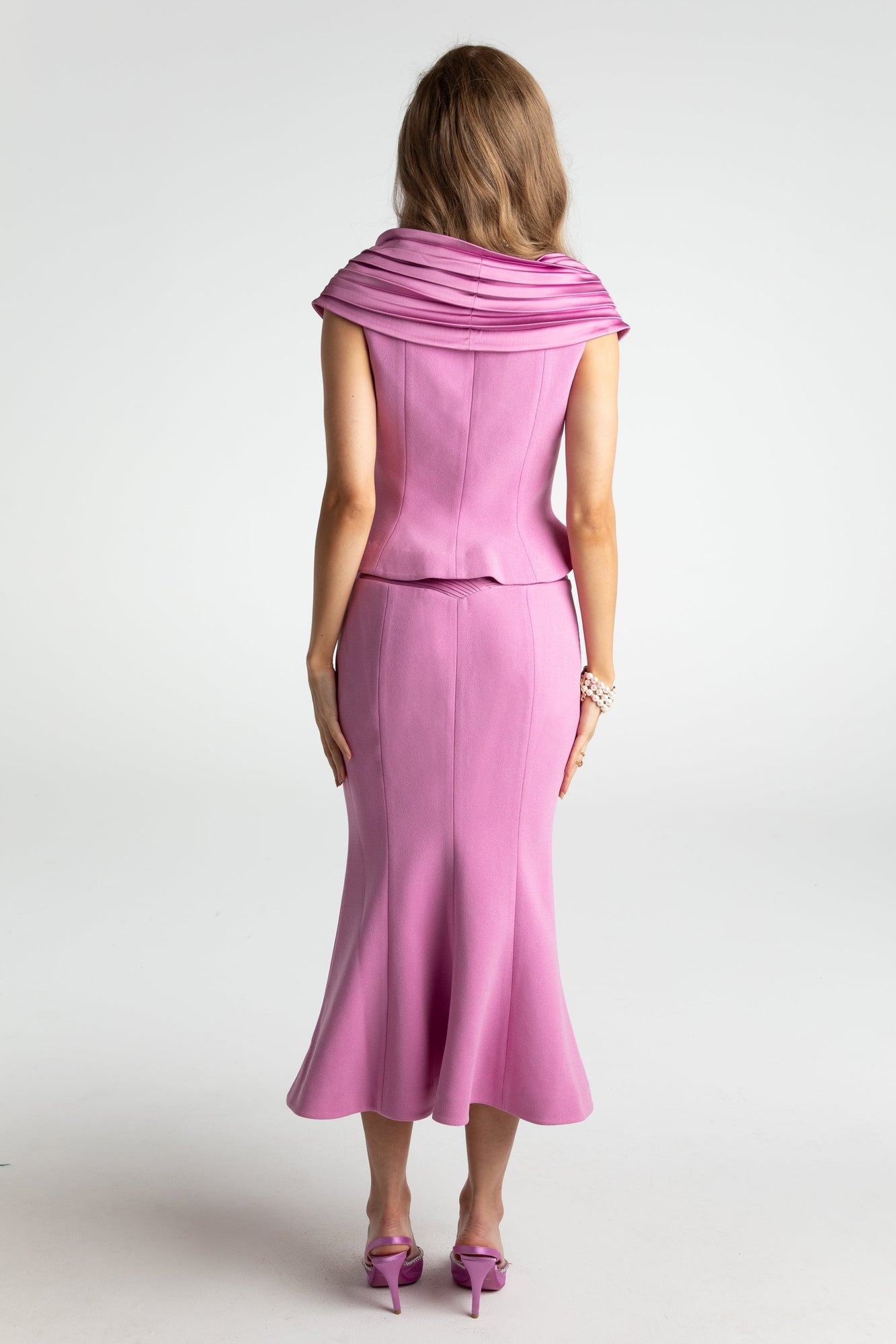 Belle Satin Top | Pink