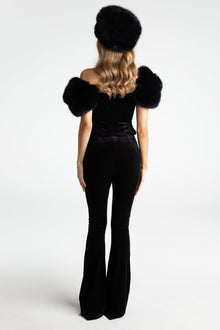 Alicia Velvet Top | Black