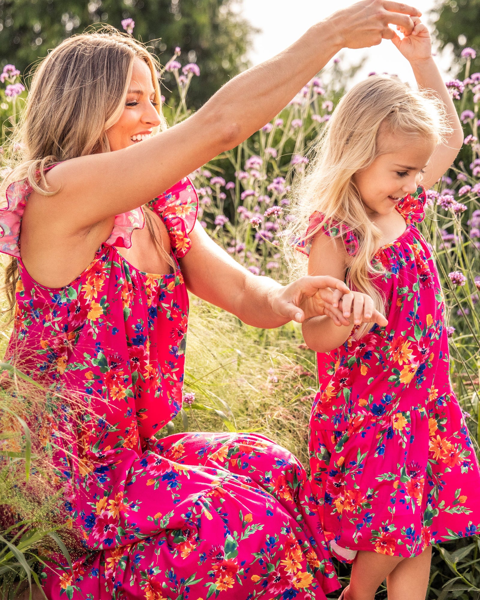 Girl's Twill Celeste Dress | Summer Blooms