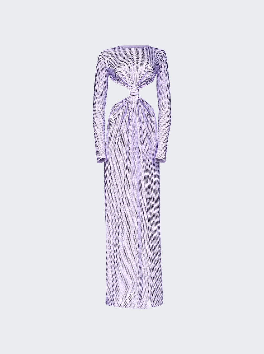Women | AREA | Crystal Embellished Front Knot Gown Lilac | Purple