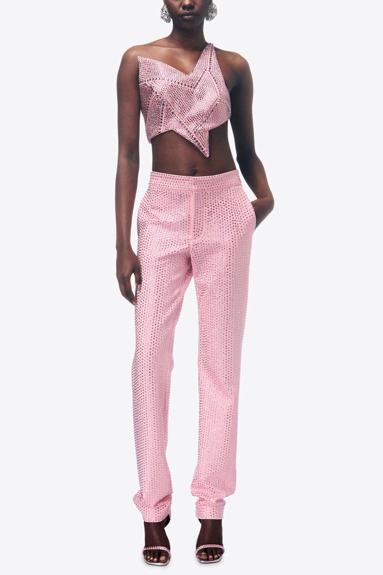 Crystal Embellished Tuxedo Pant | Candy Rose