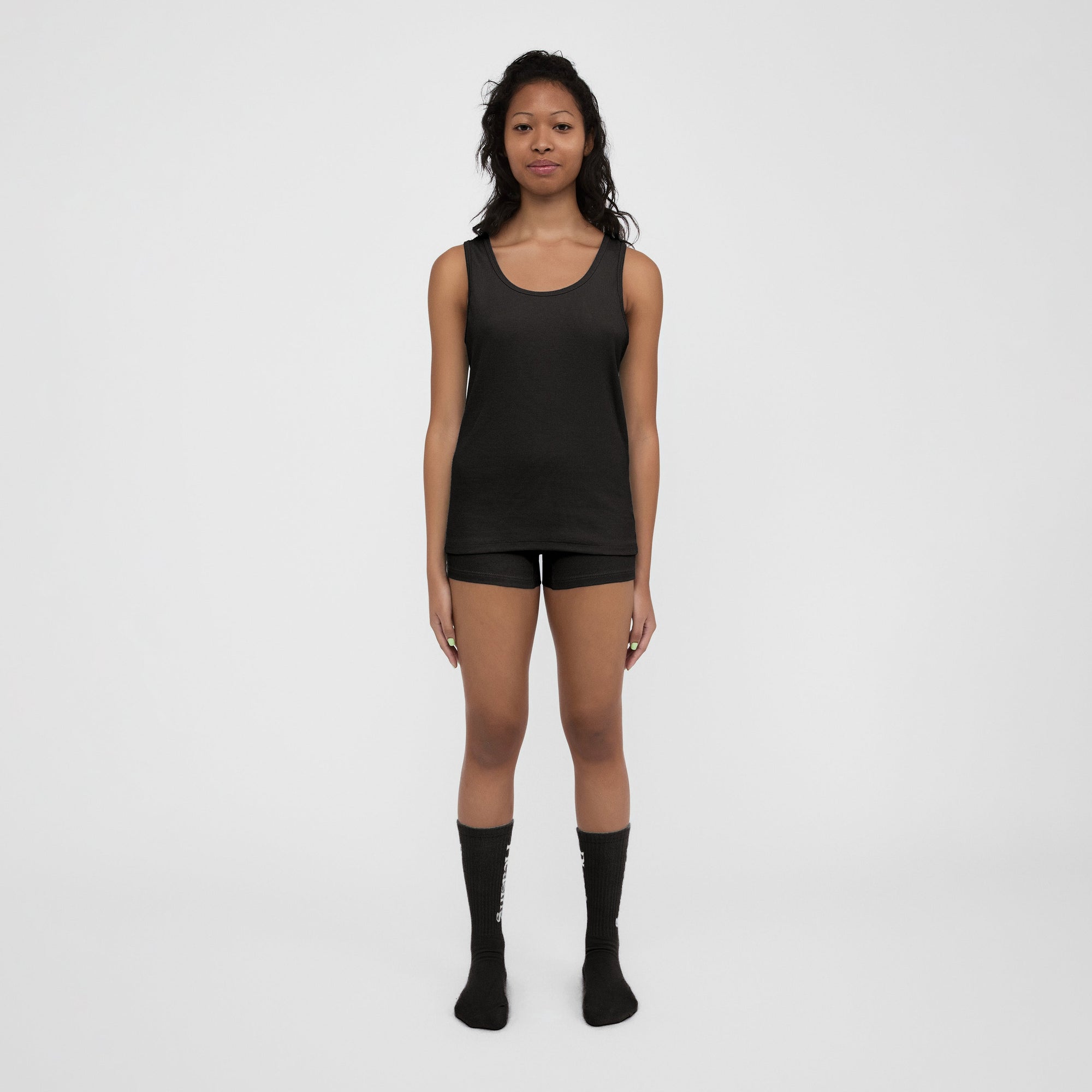 The Pleasing Ribbed Tank | Black