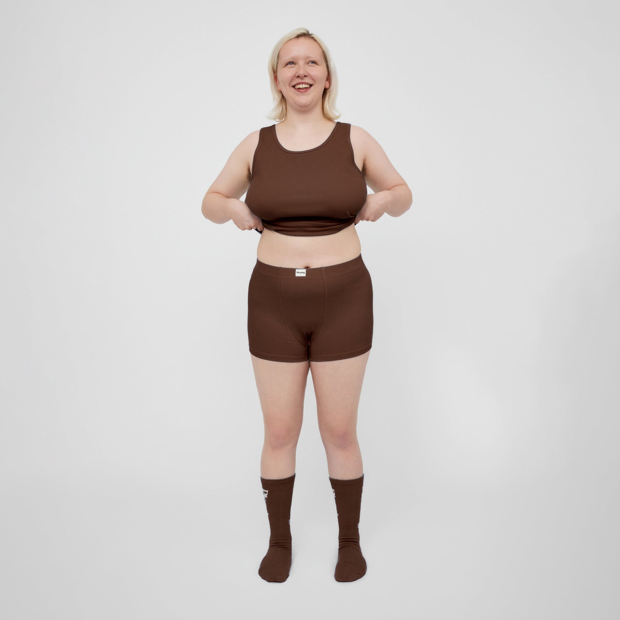 The Pleasing Ribbed Boxer Brief | Brown
