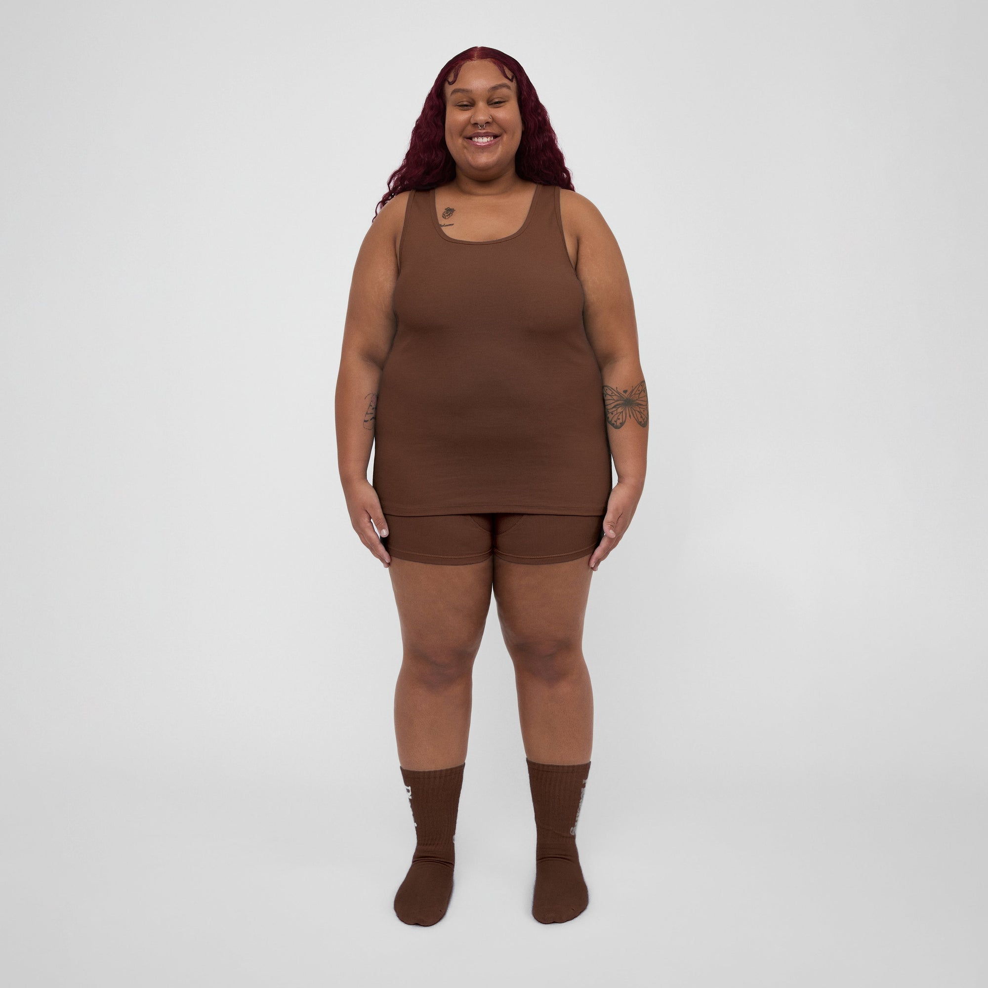 The Pleasing Ribbed Tank | Brown