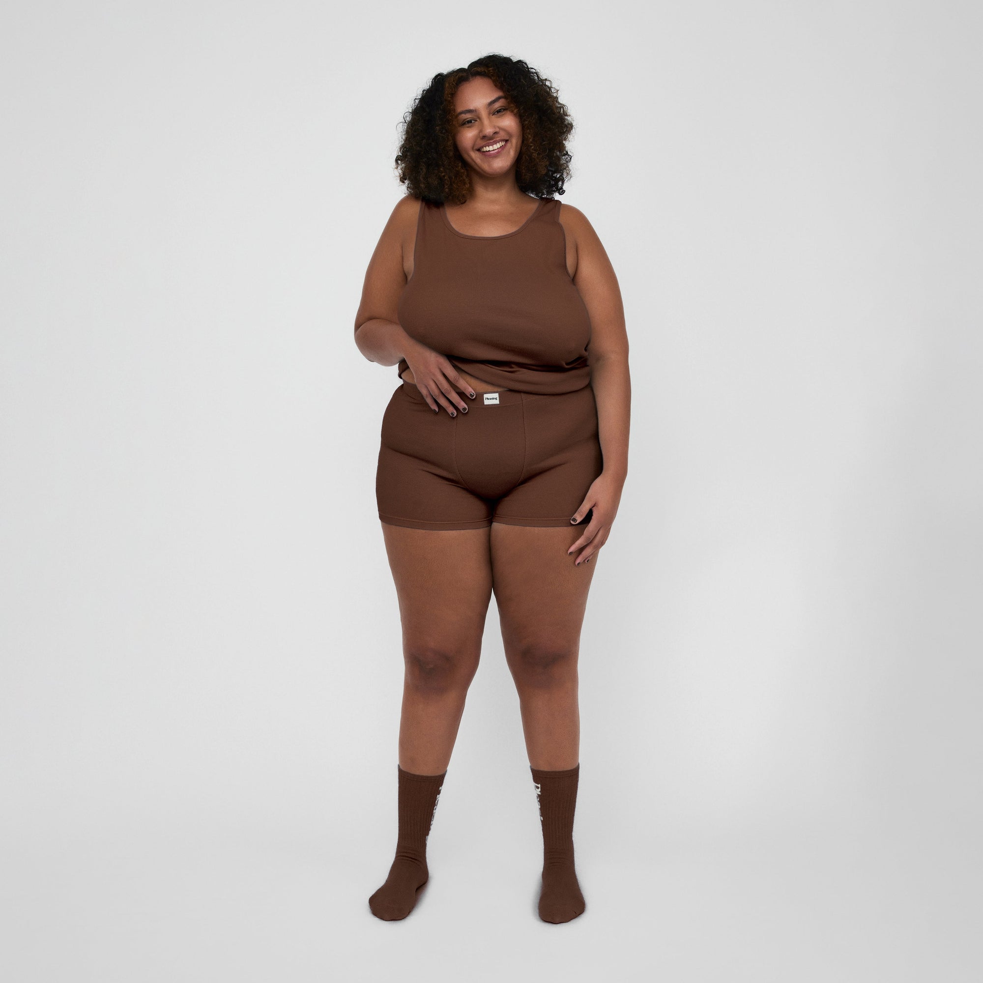 The Pleasing Ribbed Boxer Brief | Brown