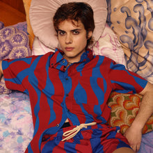 The Squiggle Short | Deep Cherry Blue