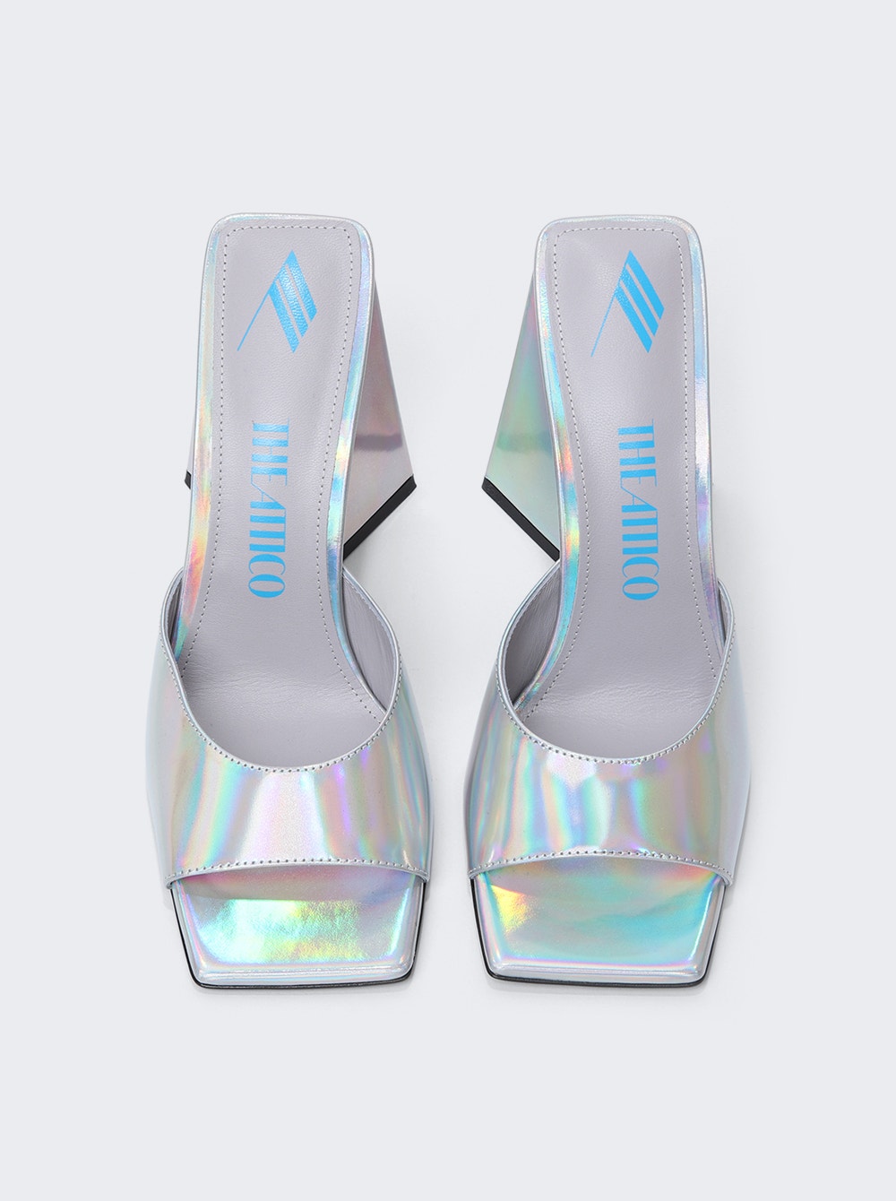 Women | The Attico | Devon Mule 115mm | Holographic Silver