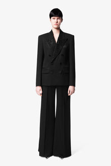 Crystal Embellished Relaxed Blazer