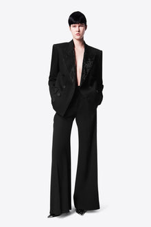 Crystal Embellished Relaxed Blazer