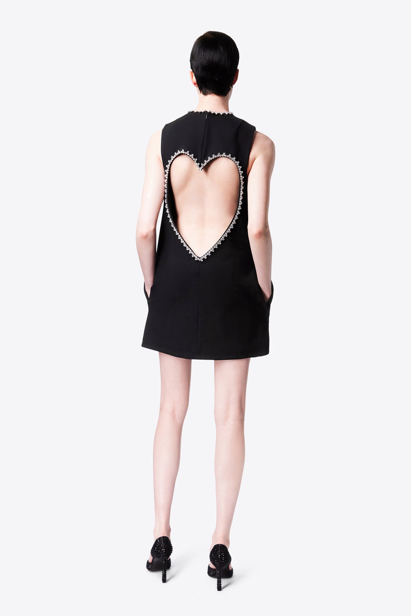 Crystal Heart Back Dress