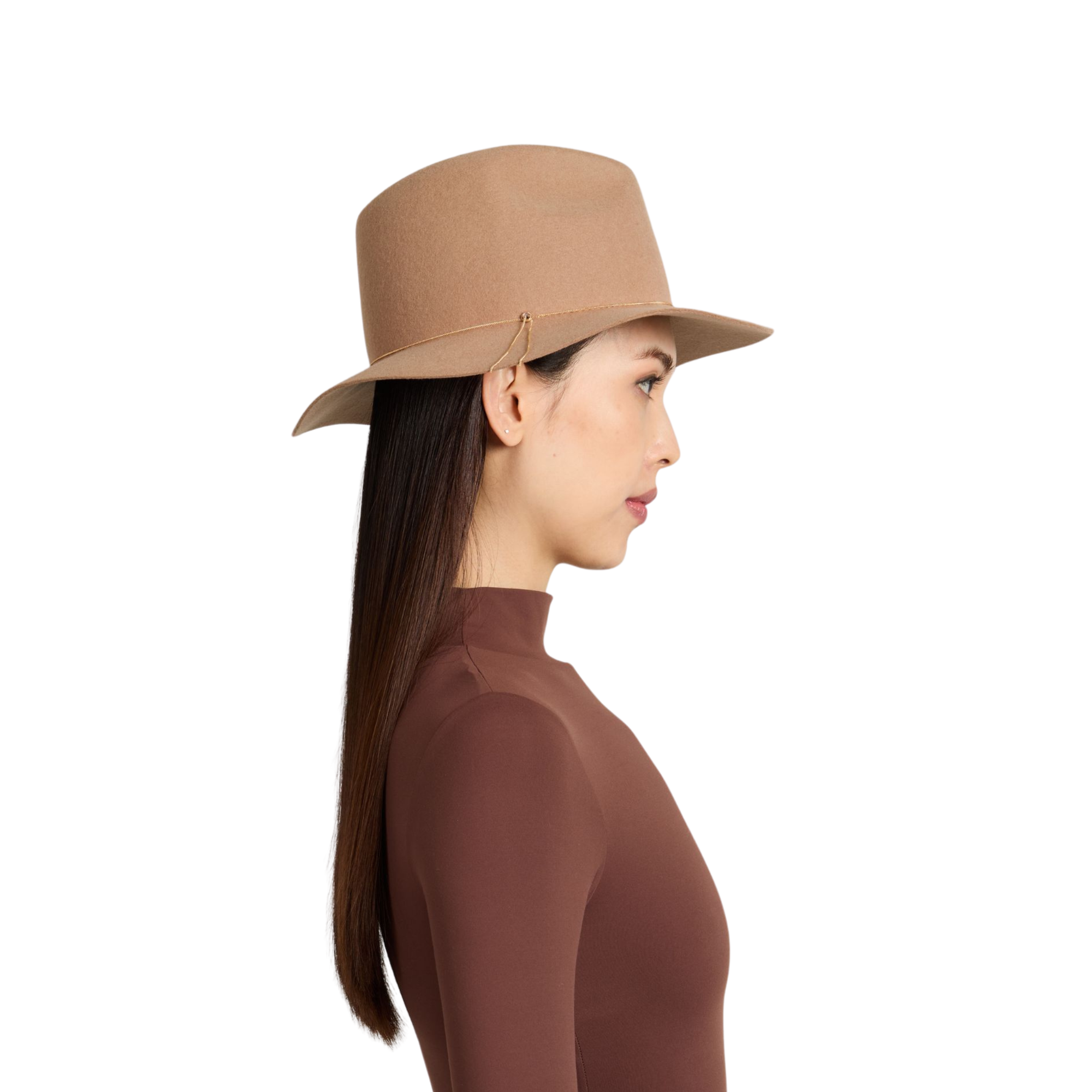 Sandy Wool Felt Fedora | Black