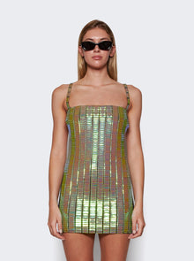 Women | The Attico | Embellished Rue Dress | Iridescent Green