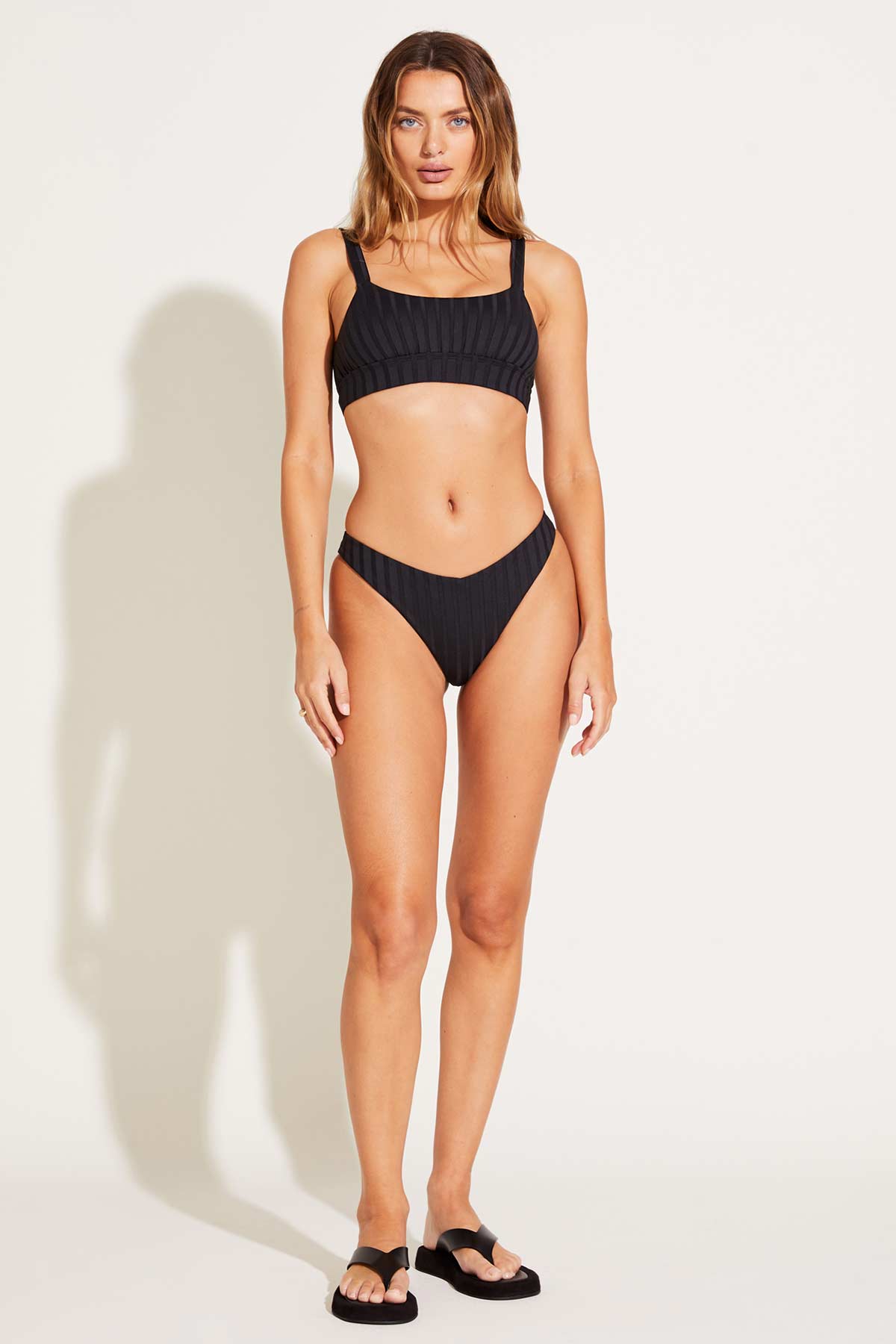 New Sienna Bralette Top | Black SuperRib