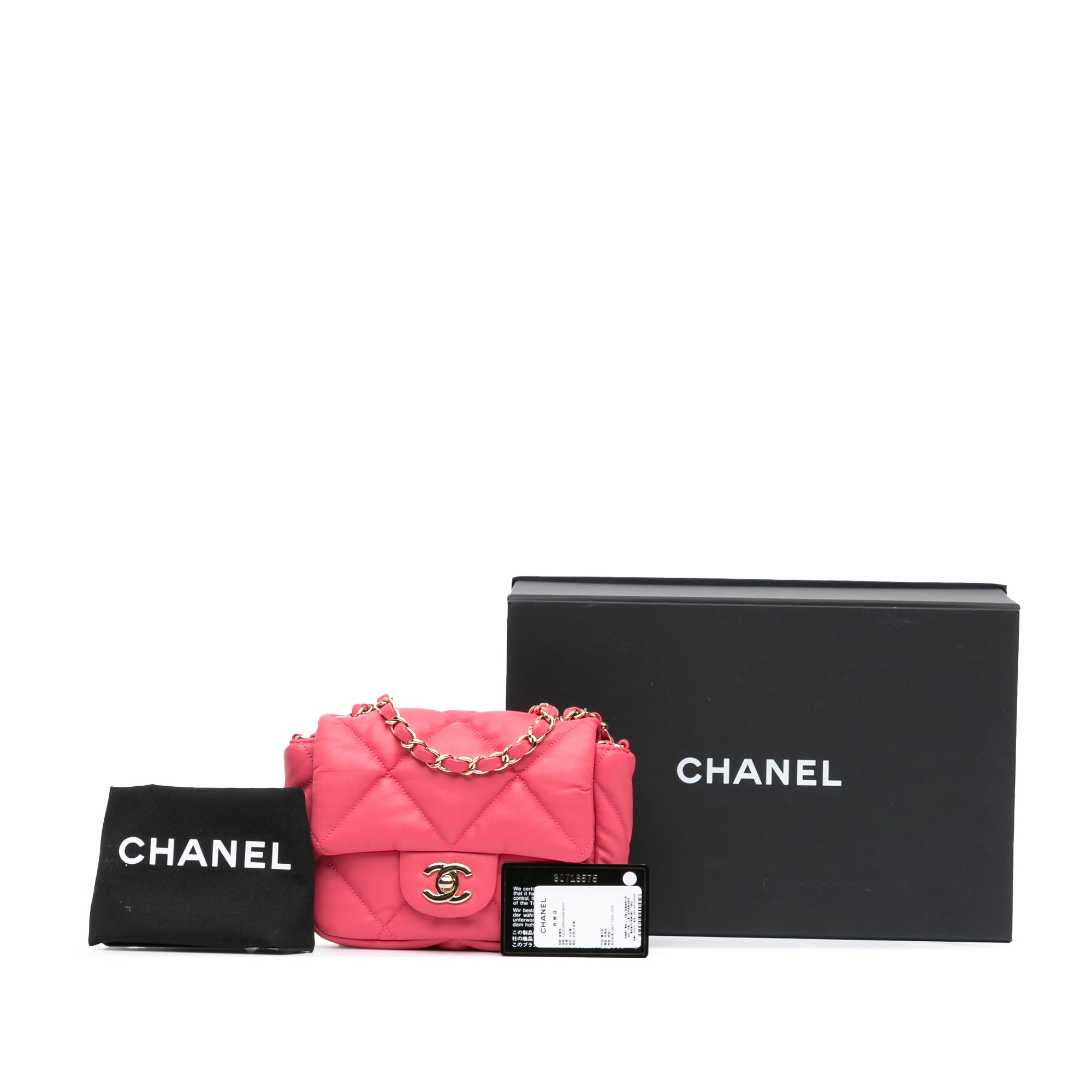 Chanel | Pre-Owned Mini Quilted Calfskin Bubbly Flap | Pink