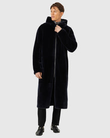 Men | Select Shearling Lamb Reversible Parka | Navy/Black