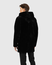 Men | Reversible Select Shearling Lamb Parka | Black/Black