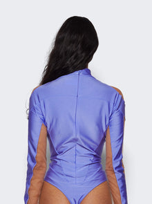 Women | Mugler | Illusion Neckline Bodysuit | Lilac Nude 01