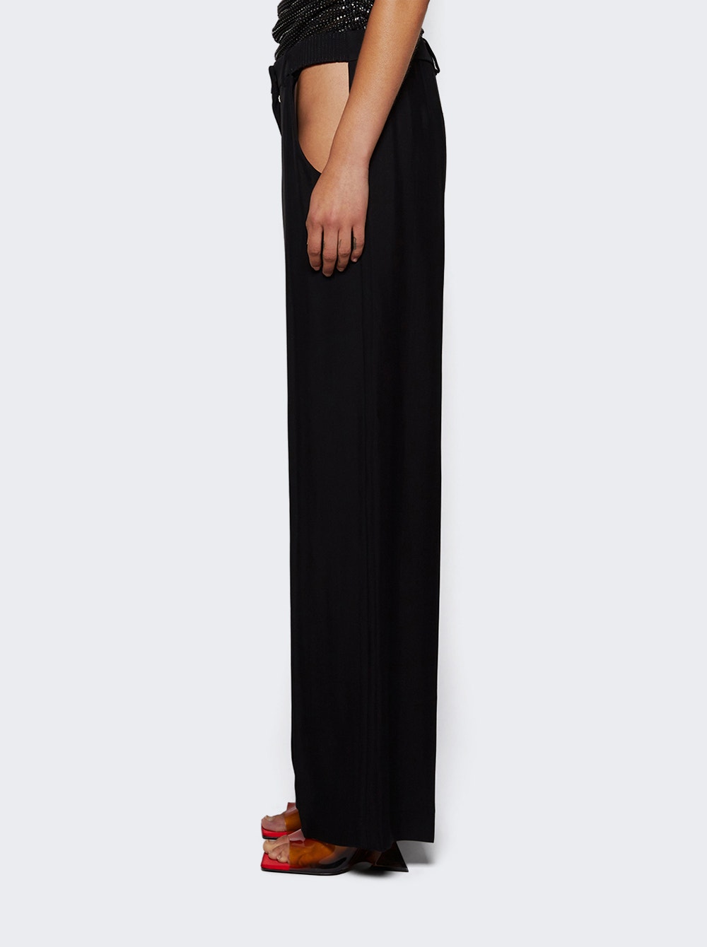 Women | Mugler | Cut Out Trousers | Black