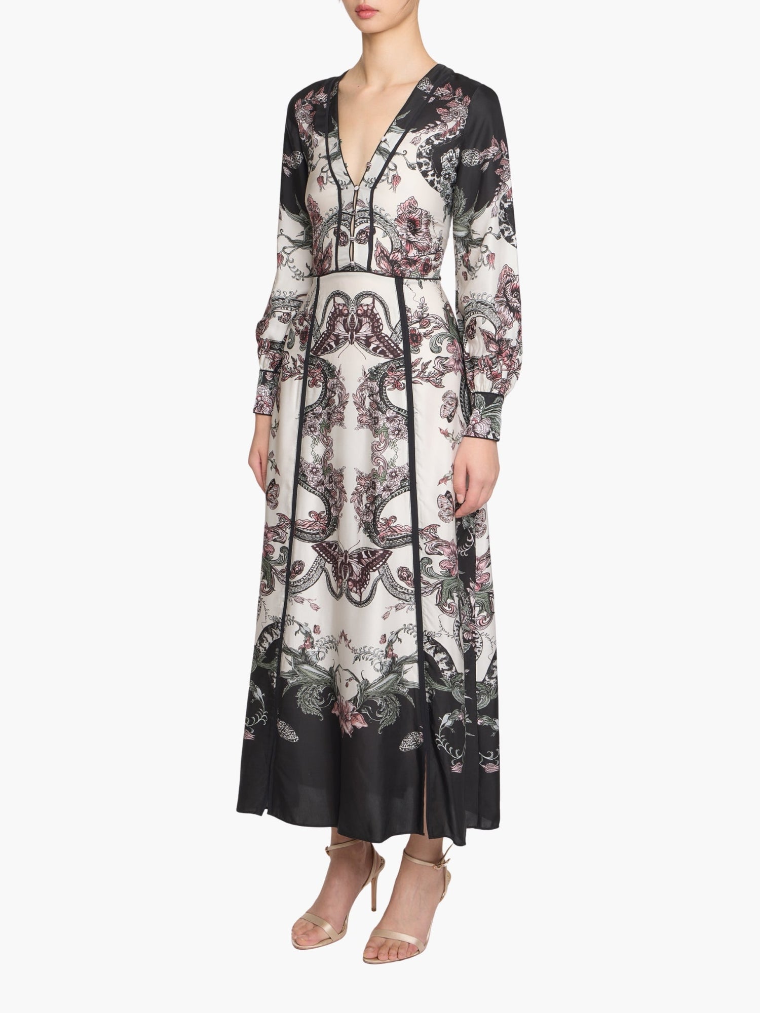 Garden of Eve Corded Twill Midi Dress | Green Multi