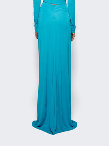 Women | Christopher Esber | Bezel Quartz Ruched Skirt Teal