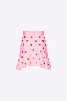 Polka Dot Ruffle Mini Skirt | Powder Pink