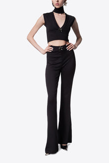 Star Stud Sleeveless Top | Black