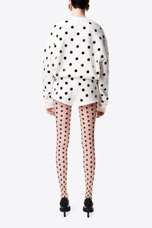 Polka Dot Sweatshirt | White