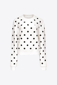 Polka Dot Sweatshirt | White