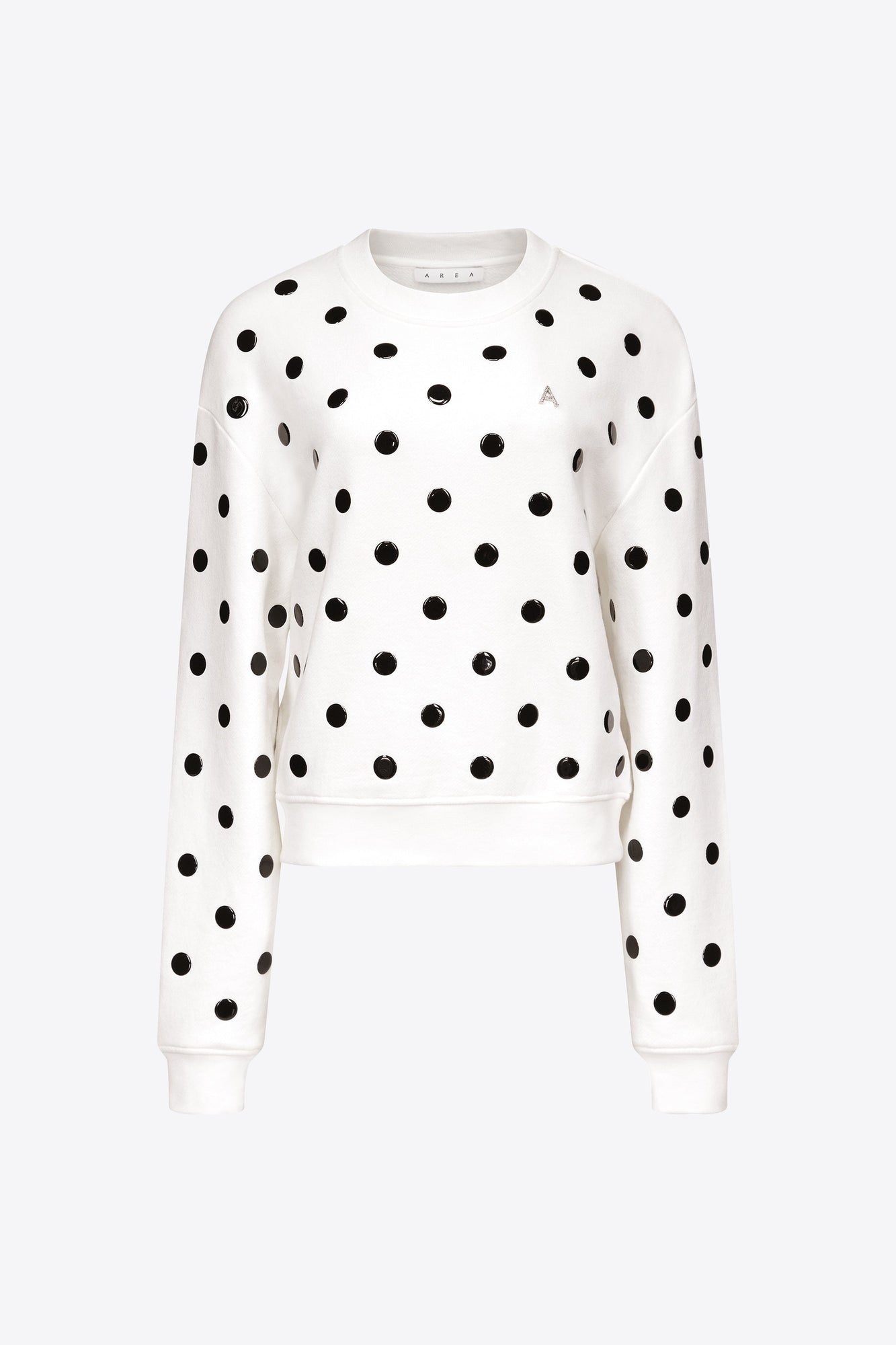 Polka Dot Sweatshirt | White