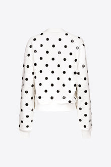 Polka Dot Sweatshirt | White