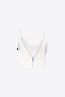 Studded Polka Dot Leather Top | Off White