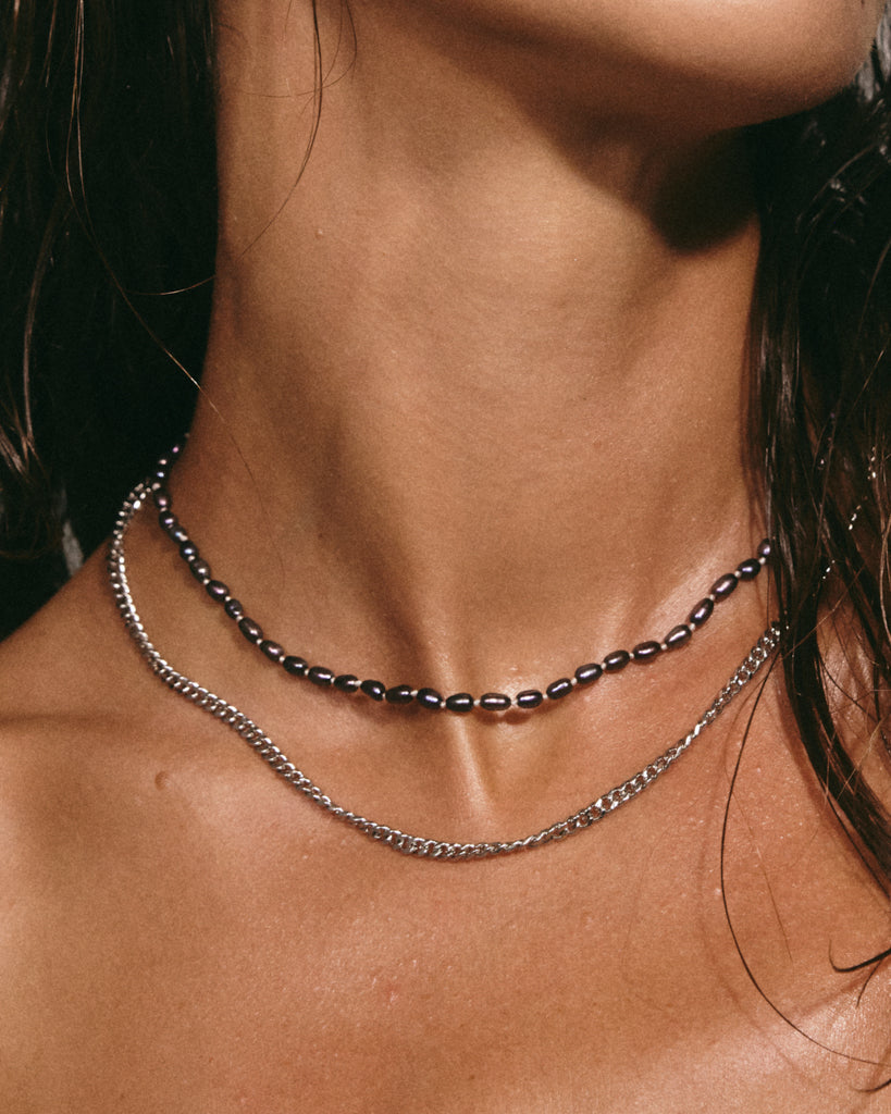 The Pearl Chain Necklace Set | Silver | Freshwater Pearls