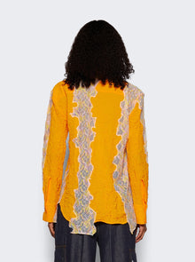 Women | Christopher Esber | Crimped Lace Shirt | Orange