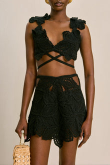 CULT GAIA KIVI CROCHET COVERUP IN BLACK