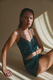 Silk Lace Cami | Emerald