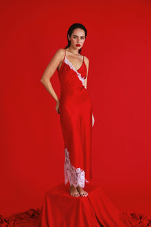 Minx Slip | Chilli Red With Candy Pink