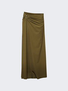 Women | Christopher Esber | Ruched Orbit Split Skirt Kombu | Tan