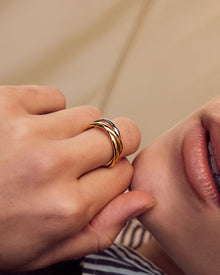 Trio Twisted Ring | Three-Tone