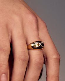 Mariner Cross Ring | Gold | Cubic Zirconia