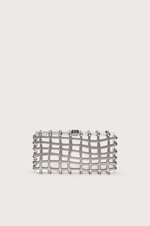 CULT GAIA RINA CLUTCH IN SHINY SILVER