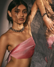 The Milan Bead Stud Necklace | Silver