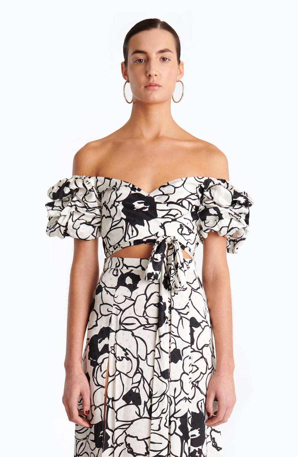 Zano Top - Floral Noir Print - Ronny Kobo