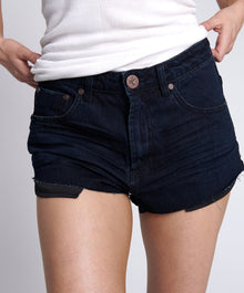 The One High Waist Cheeky Denim Shorts | Fox Black