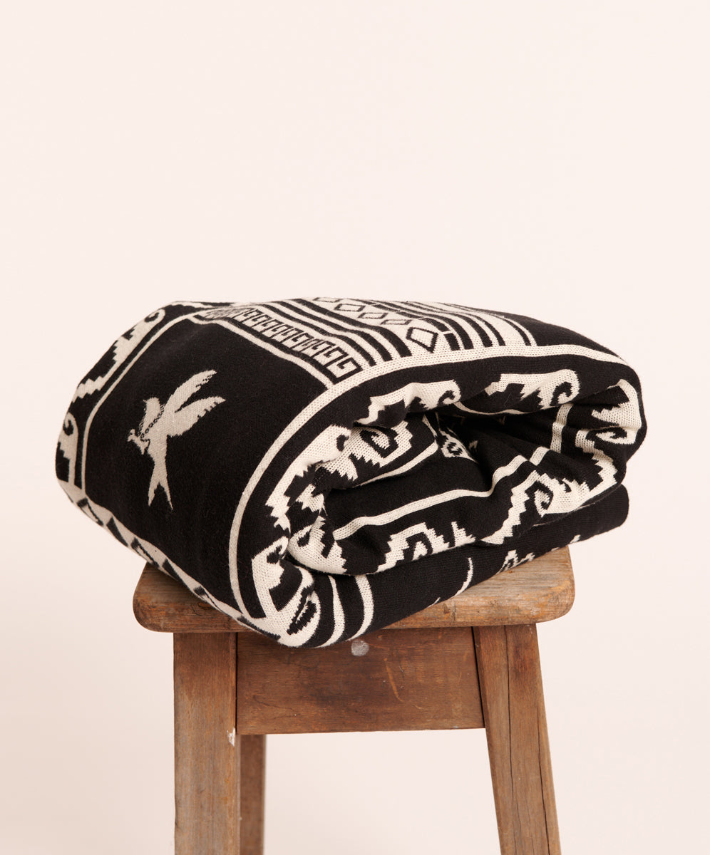 The Bower Knitted Blanket | Black