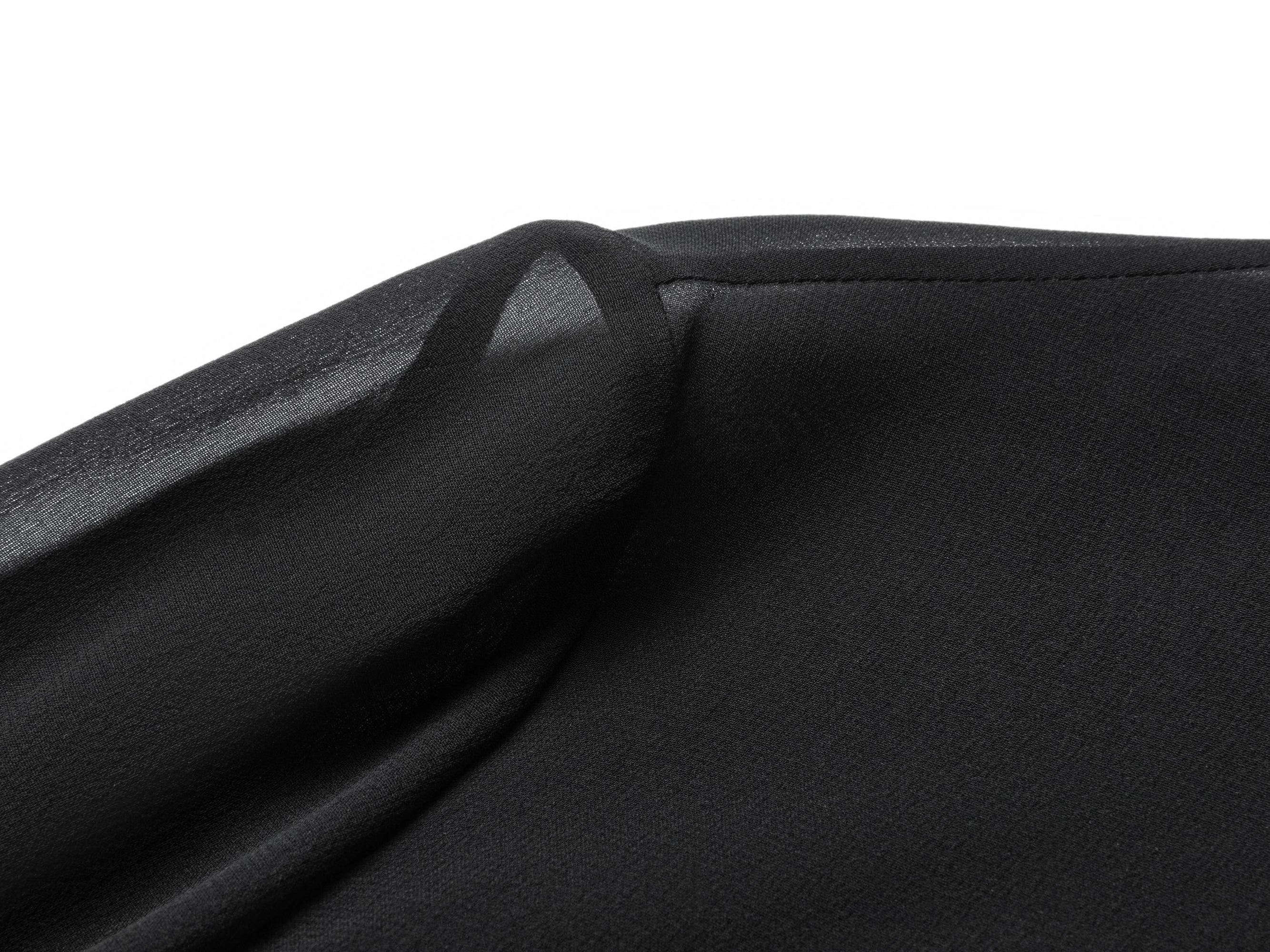 Silk Embrpoidered Collar Button-Down Shirt | Black