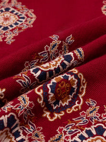 Embroidered Cashmere Scarf | Maroon