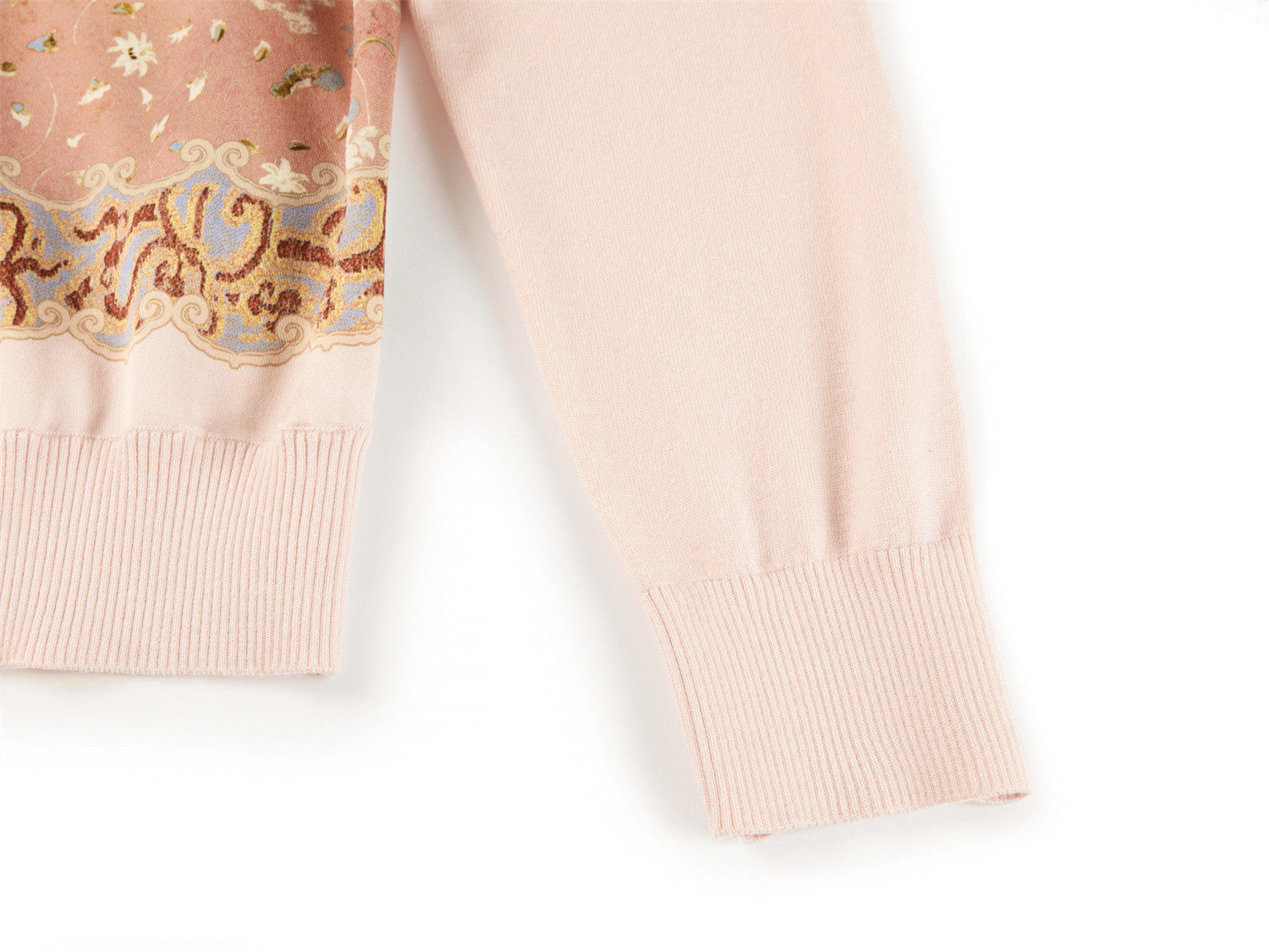Mulberry Silk Wool Knit Sweater | Pink